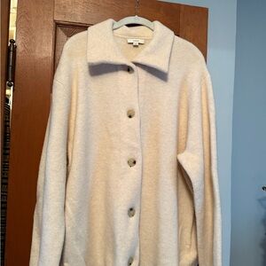 Vince Cream Button-Up Cardigan